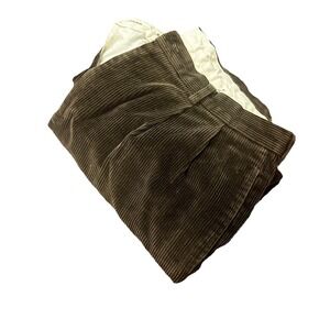 Brooks Brothers 346 Corduroy Pants Mens 35x30 Brown Cotton Casual Preppy FLAW